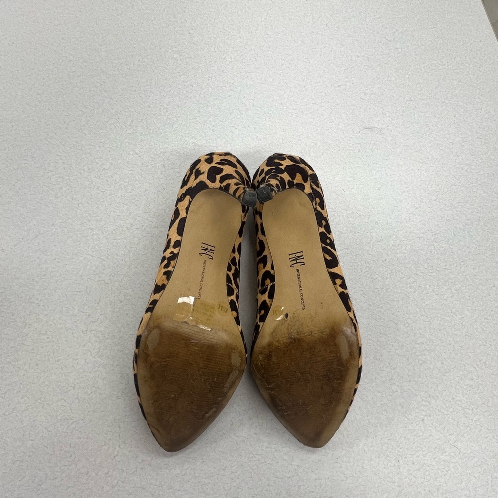 INC International Concepts Leopard Print Pointed Toe Pumps - Tan & Black - Picture 4 of 5